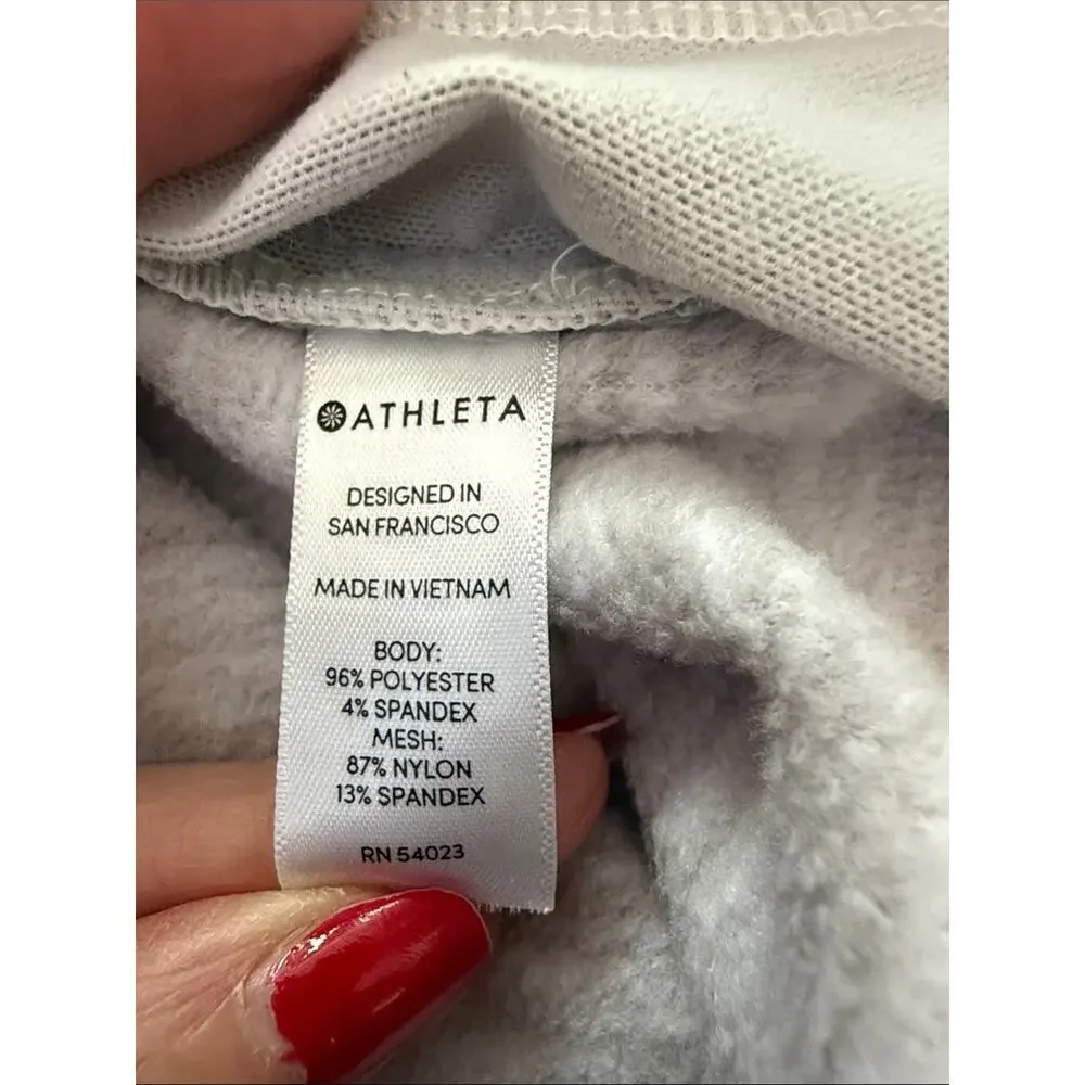 Athleta Spacedye Sporty Chic Funnel Neck Long Sleeve Popover Hoodie Sweatshirt
